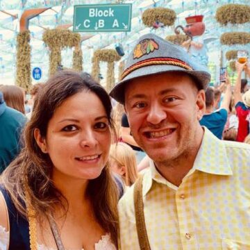 Photo of Steve Burkhart with his wife Miriam at Oktoberfest in Germany