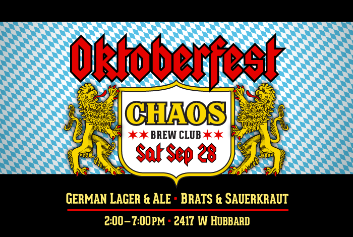 Oktoberfest, CHAOS Brew Club, Saturday September 28, 2–7 pm