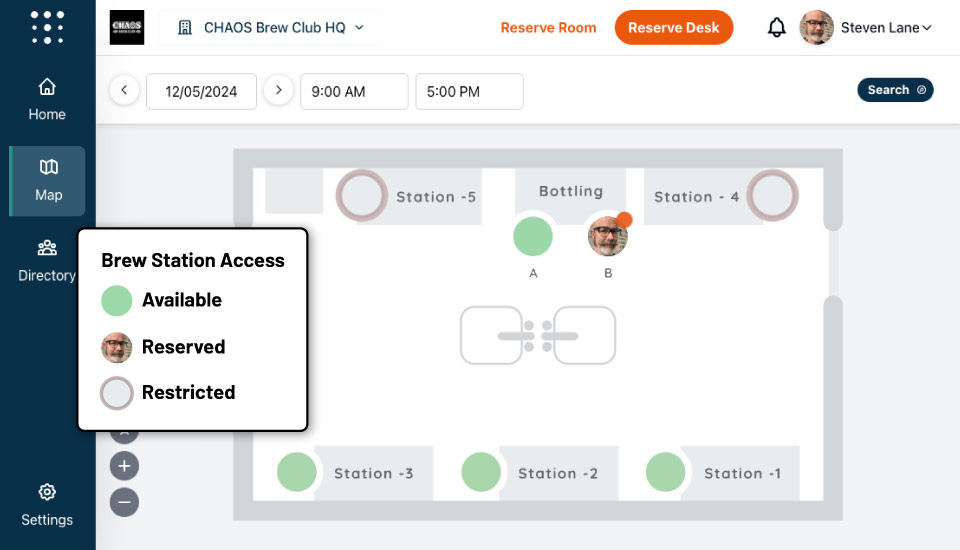 CHAOS-Tactic-Map-Screen-Brew-Station-Access Brewhouse reservations map view access levels