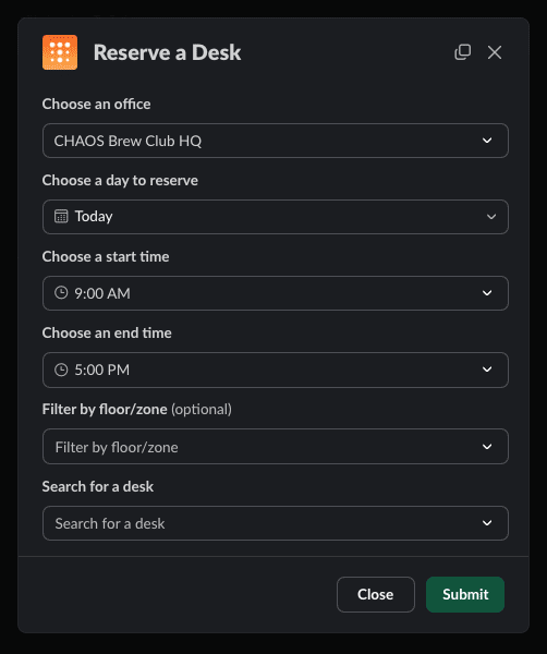 Tactic-Slack-Reservation-Animation Tactic reservations on Slack animation